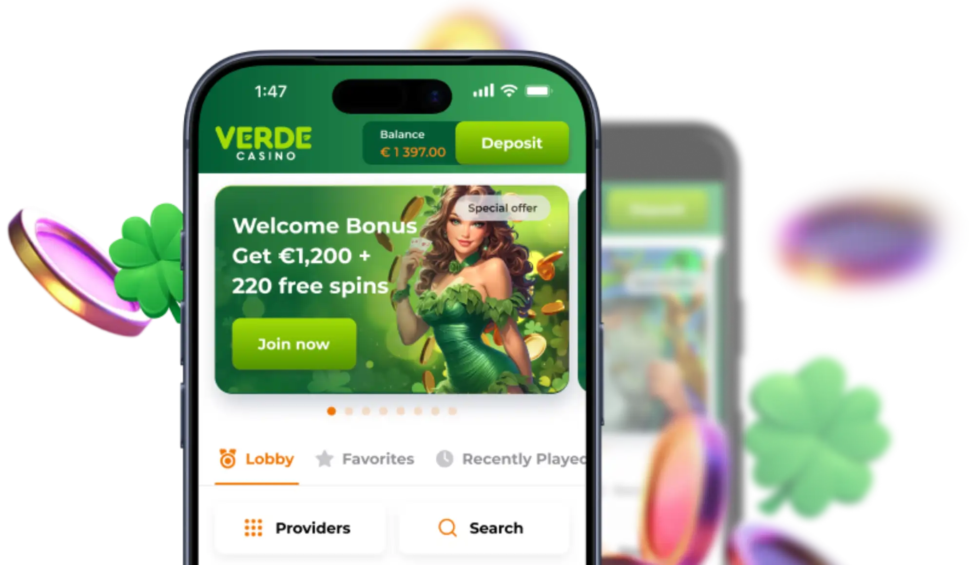 Verde Casino App-Screenshot
